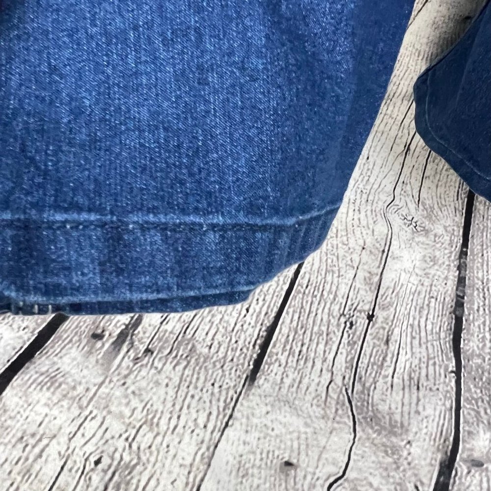 Liberty Bib Overalls Women's  Size L Dark Blue Jean 38 x 31 - Picture 12 of 13